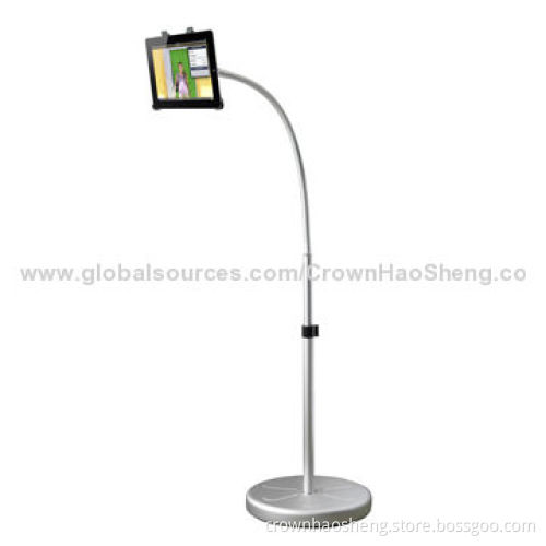 Heavy duty retractable floor stand mount for iPad